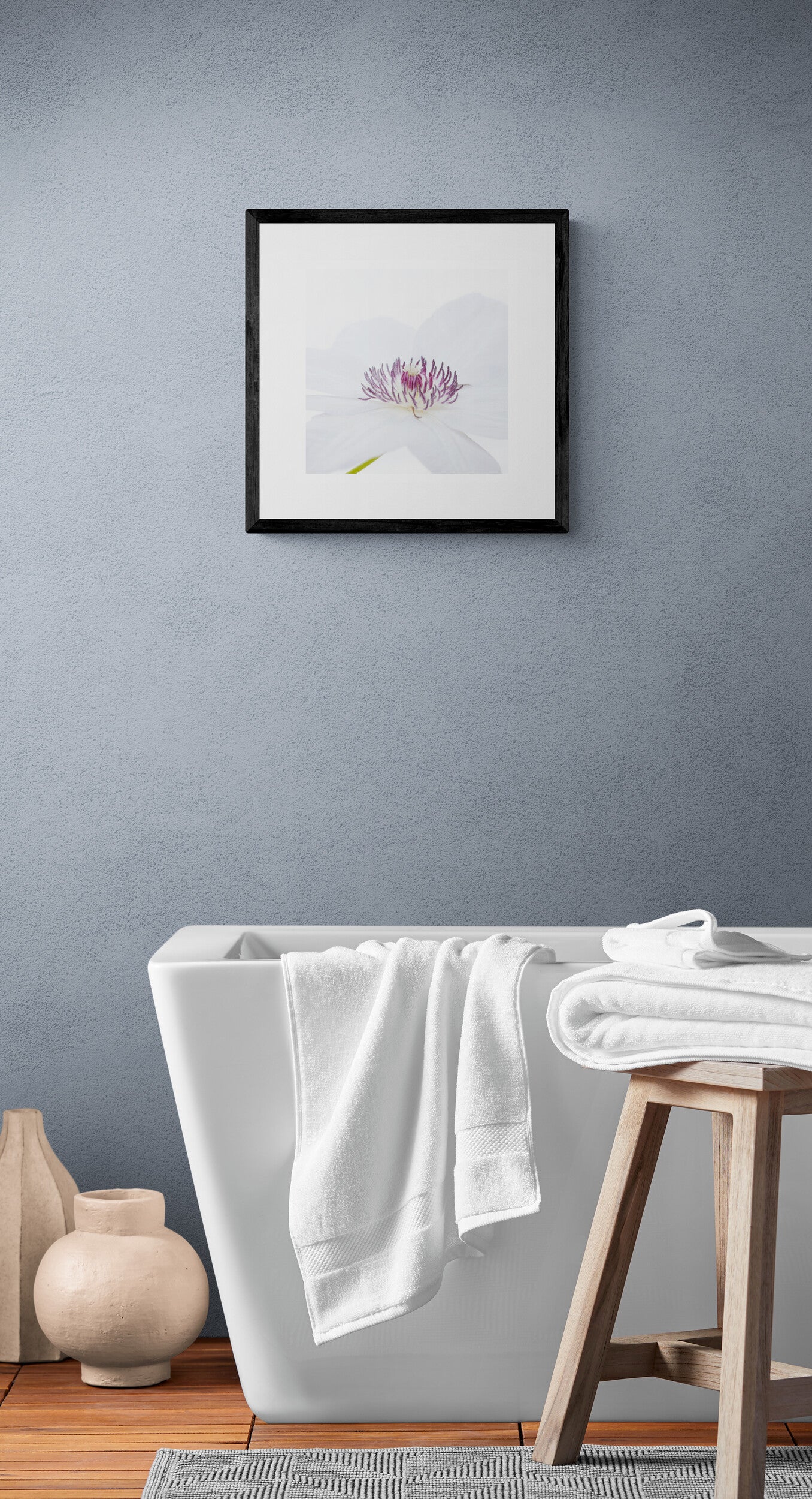 White Clematis Print