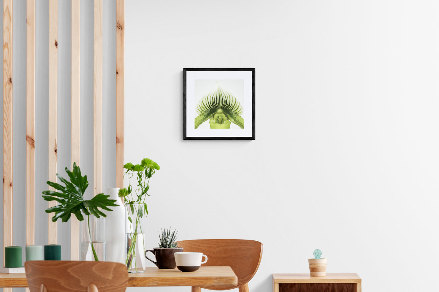 Green Slipper Orchid Print